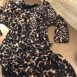 INDULGE WOMAN  Black and brown Animal Print Dress